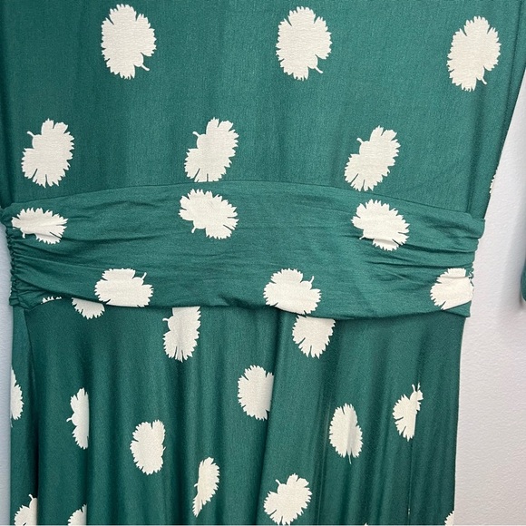 BODEN Maisie Jersey midi dress Sz 6 Forest carnation bud J0331 Asymmetrical Tall - Picture 7 of 10